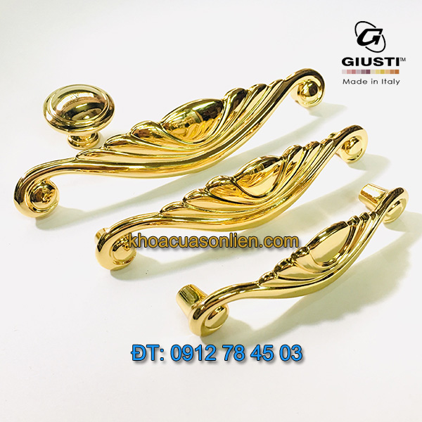 Báo giá Tay nắm tủ cao cấp mạ vàng 24K Placcato Oro của hãng Giusti - Italy