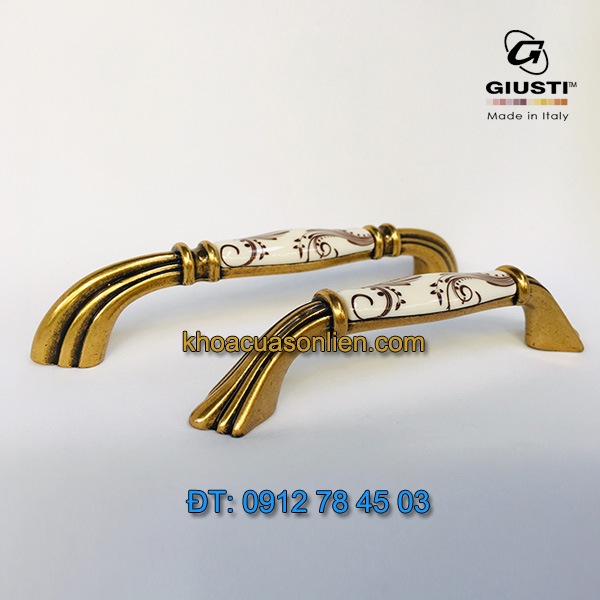 Báo giá Tay nắm tủ cao cấp nhập khẩu Porcellana-M71-128-154mm của hãng Giusti - Italy