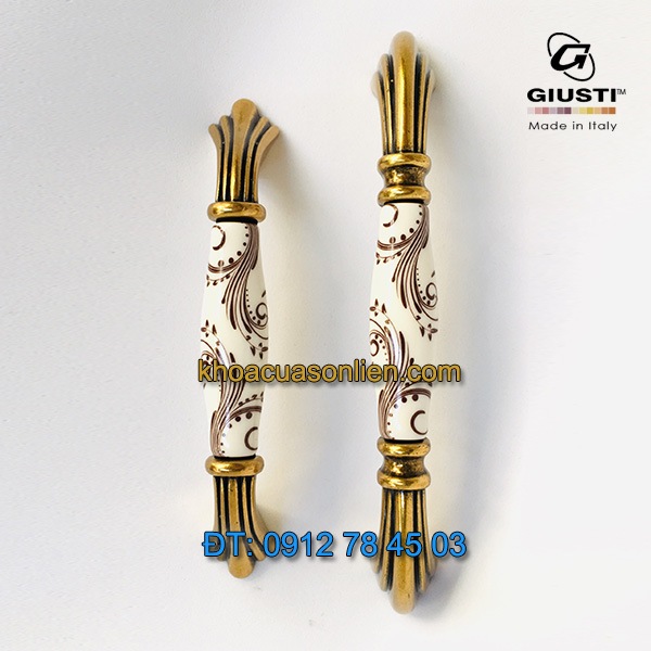 Báo giá Tay nắm tủ bếp nhập khẩu Porcellana-M71-128-154mm của hãng Giusti - Italy