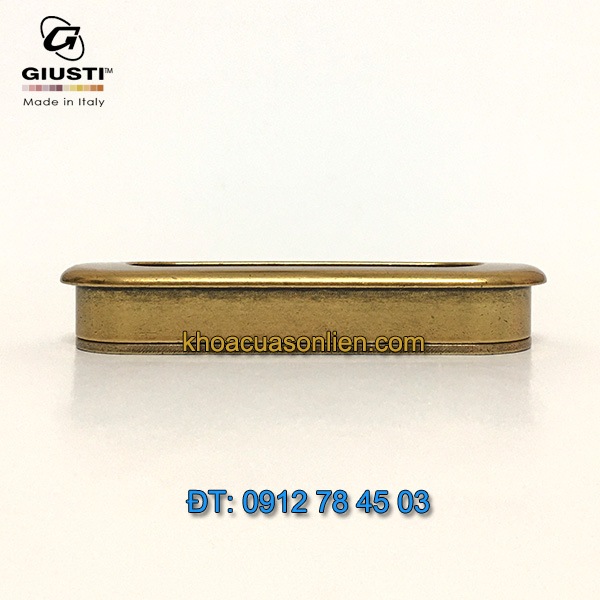 Báo giá nơi bán mẫu Tay nắm tủ âm màu đồng WMN540.075.00A8 75mm của Giusti nhập khẩu Italy giá rẻ tại Hà Nội