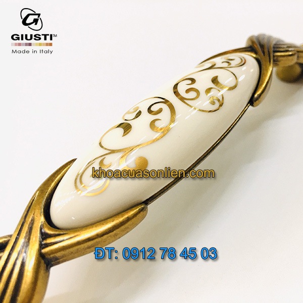 Nơi bán Mẫu tay nắm tủ tân cổ điển đẹp M96.01.P1.A8G 128mm của Giusti nhập khẩu chính hãng Italy tại Hà Nội