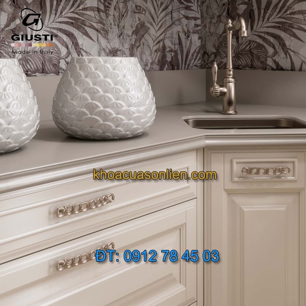 Nơi bán mẫu Tay nắm tủ dài mạ vàng 24K WMN821 96mm và 192mm của Giusti nhập khẩu Italy giá rẻ tại Hà Nội