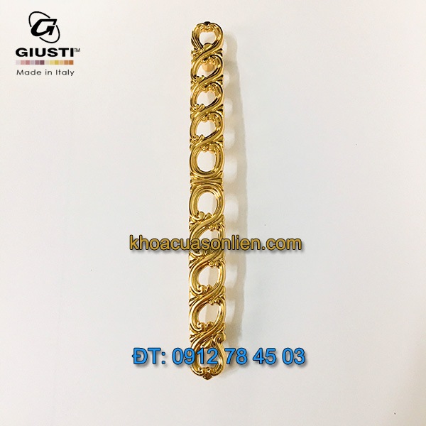 Báo giá mẫu Tay nắm tủ dài mạ vàng 24K WMN821.192.00GP 192mm của Giusti Italy giá rẻ tại Hà Nội