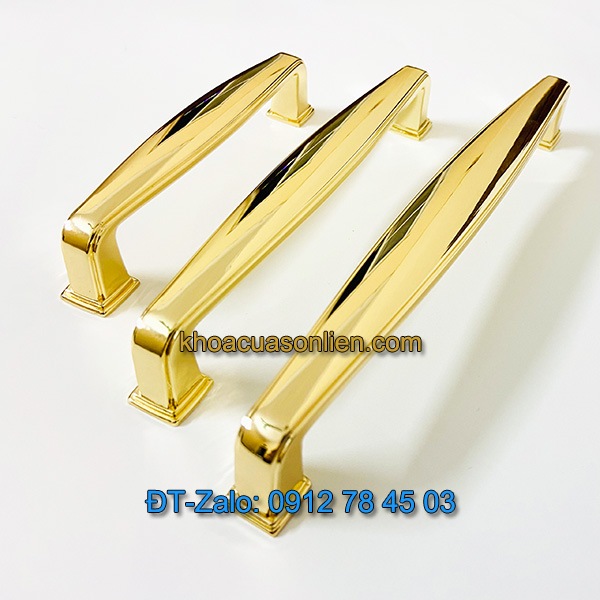 Báo giá mẫu Tay nắm tủ hiện đại thân bầu màu vàng bóng TT-015B đẹp giá rẻ tại Hà Nội