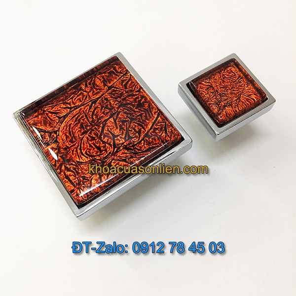 Báo giá nơi bán mẫu Tay nắm tủ hình vuông kiểu hiện đại gắn mặt thủy tinh Mosaic NT-011 NT-010 giá rẻ tại Hà Nội