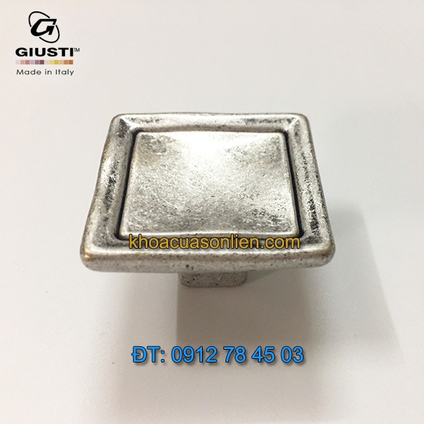 Giá bán mẫu Tay nắm tủ màu bạc cổ hình vuông WP0188.000.E8E8 của Giusti nhập khẩu Italy giá rẻ tại Hà Nội