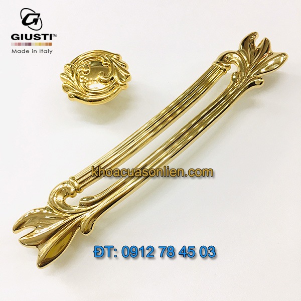 Nơi bán Tay nắm tủ tân cổ điển đẹp mạ vàng WMN837.128.00GP 128mm Giusti Italy nhập khẩu chính hãng tại Hà Nội