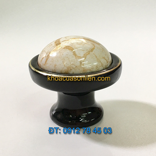 Nơi bán Núm tủ tân cổ điển đính mặt sứ vân đá 806 - 35mm giá rẻ tại Hà Nội