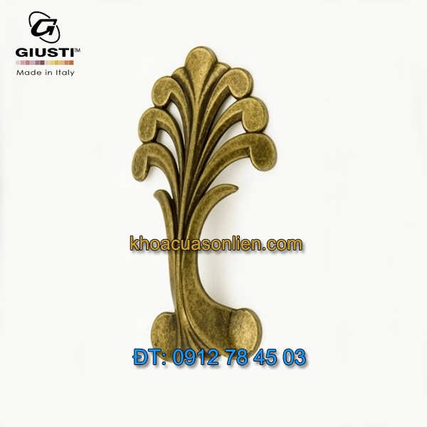 Báo giá nơi bán mẫu Tay tủ màu đồng rêu hoa văn tân cổ điển WPO626.B32.00D1 của Giusti nhập khẩu Italy giá rẻ tại Hà Nội