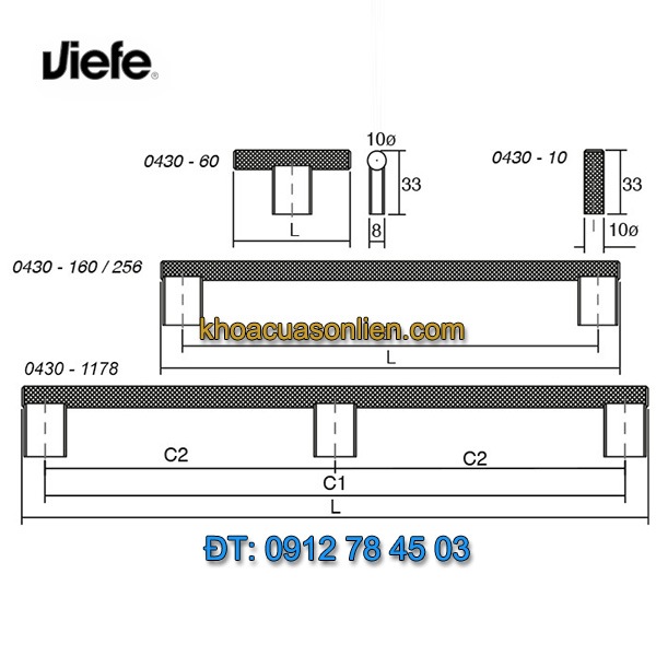 Bán Tay tủ thân tròn khía hiện đại GRAF2 0430 của Viefe nhập khẩu Tây Ban Nha giá rẻ tại Hà Nội
