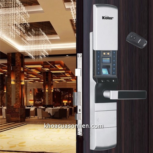 Khoá cửa vân tay có điều khiển Koler