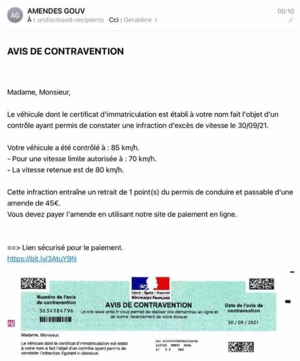 Attention Aux Faux Avis De Contravention Arnaque Rassemblement Autour Du Doux