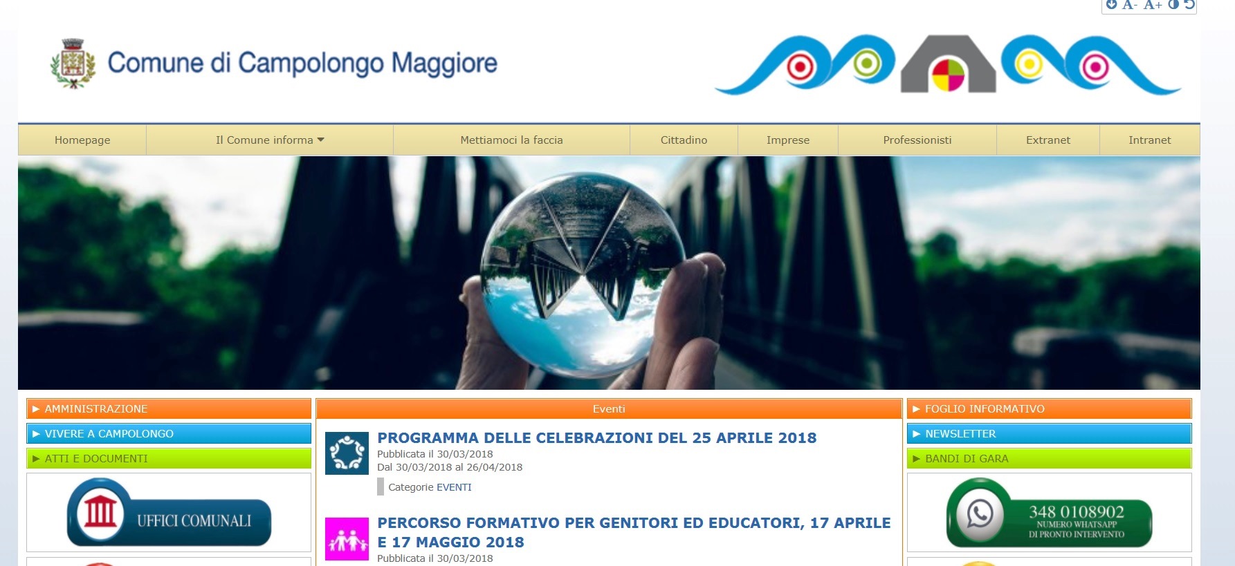 Campolongo Maggiore Il Sito Internet Del Comune Si Rifa Il Look La Riviera News