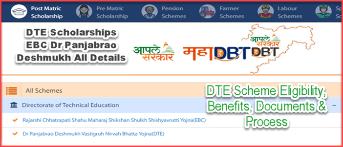 DTE Rajarshi Chhatrapati Shahu Maharaj Scholarship (EBC) & Dr Panjabrao Deshmukh Vastigruh Nirvah Bhatta Yojna Details. 1 DTE Scholarship EBC & Dr Panjabrao Deshmukh Hostel Allowance Scheme