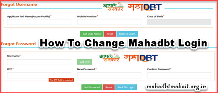 Mahadbt Scholarship Login Name Reset User Name & Password @ Mahadbtmahait.gov.in Portal. 1 mahadbt login reset karane ke tarike