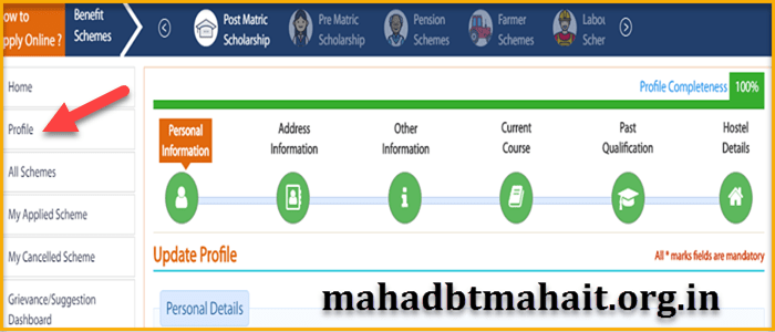 How Do I Change My Profile On MahaDBT ! Maharashtra Scholarship 2022. 2 Mahadbt profile submission details step by step