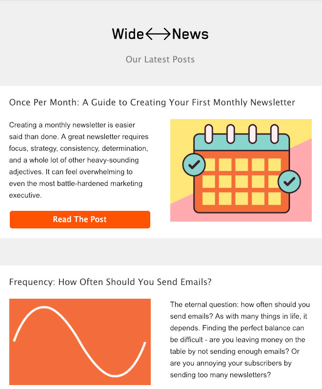 Newsletter email template