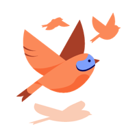 illustration of a bird flying