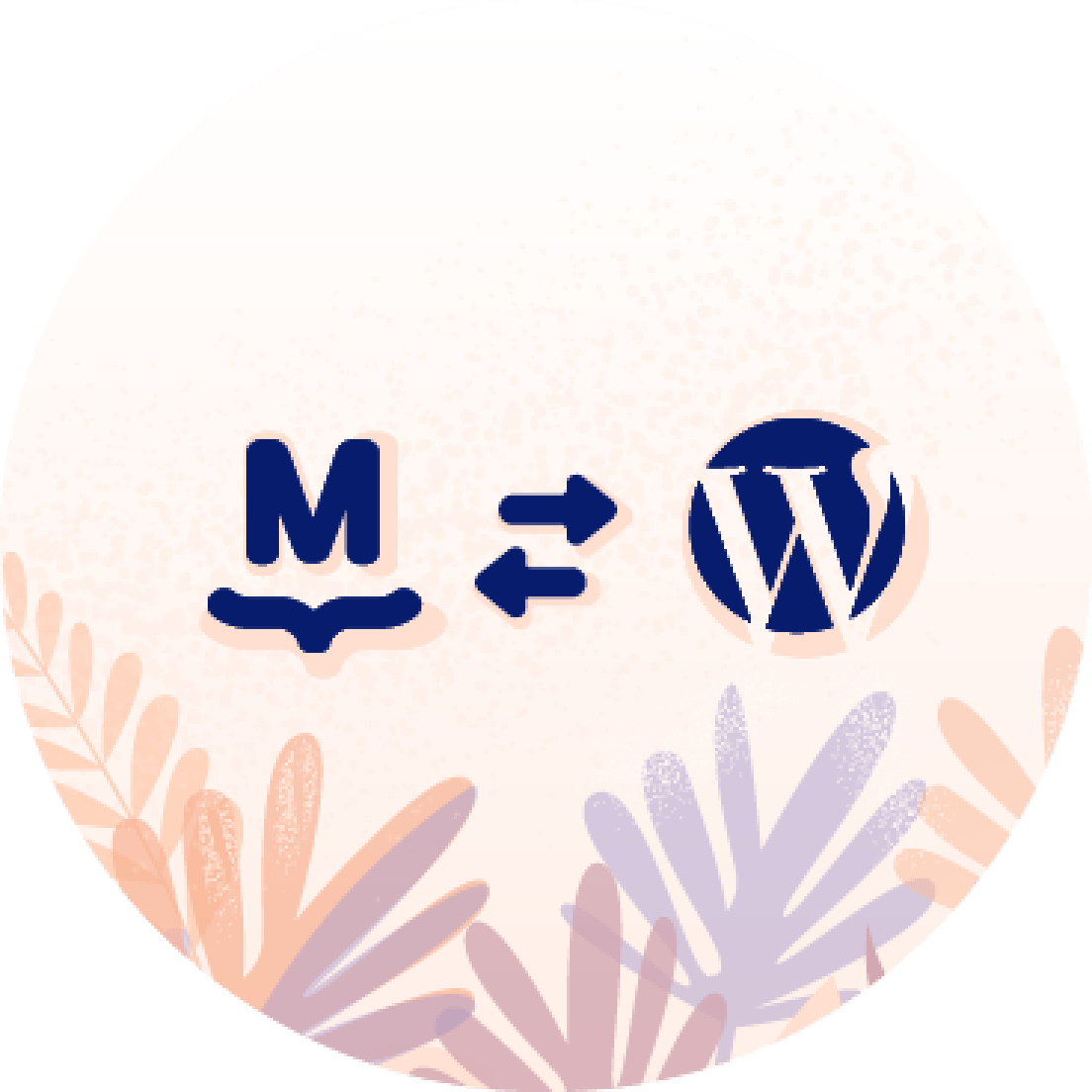 Illustration of MailPoet and WordPress logos