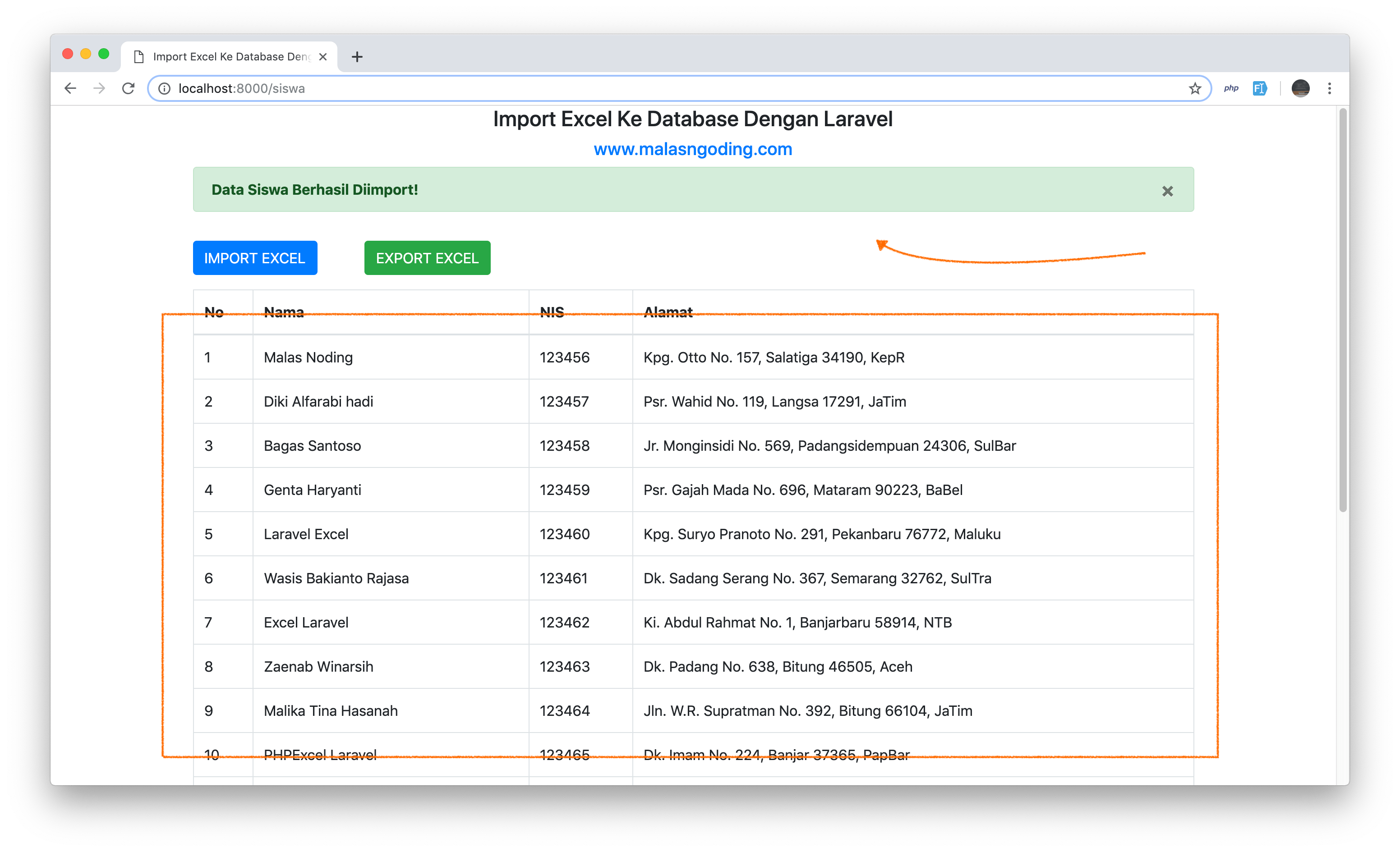 Laravel tutorial excel import to laravel database with validation 