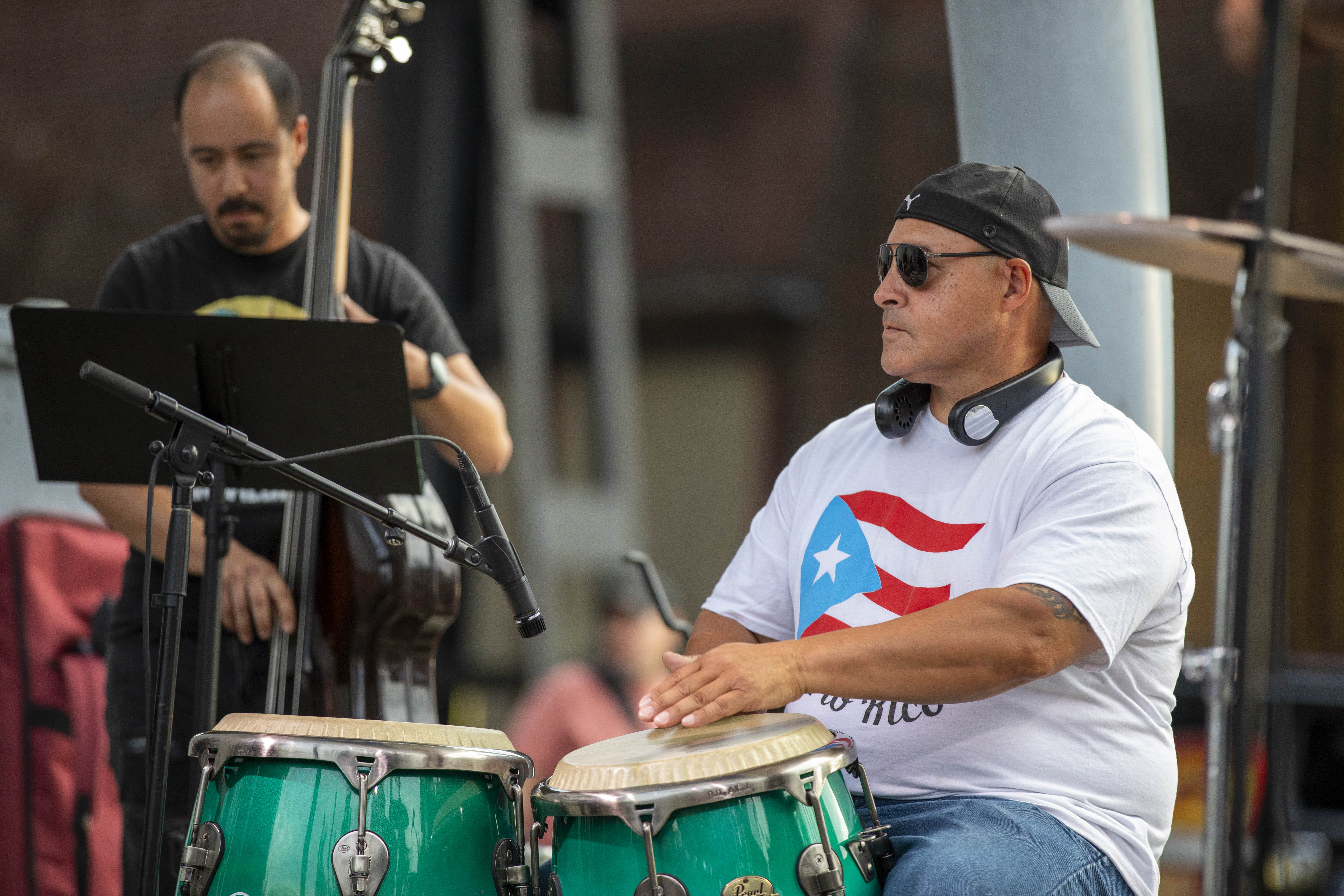 A member of the East Coast Salsa Scene performs Friday, June 28, 2024, during the 13th annual ¡Sabor! Latin Festival at SteelStacks in Bethlehem. The festival is a celebration of Latin heritage including music, food and family fun. (Emma Reed/The Morning Call)