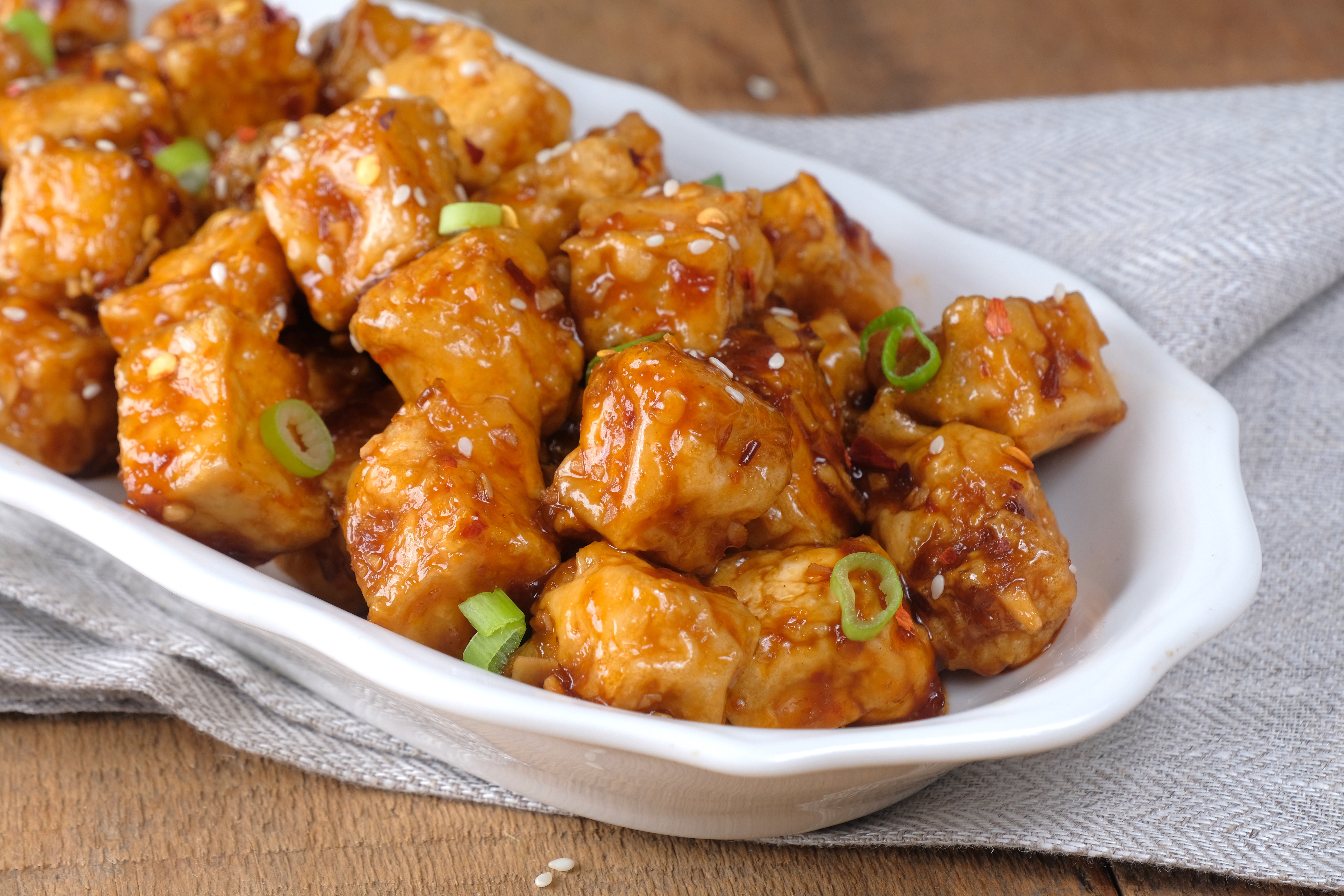 Air Fryer Chili Garlic Tofu Meatless Makeovers