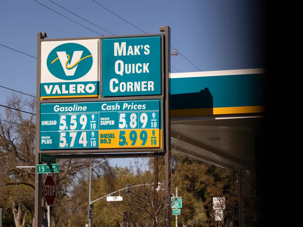 A Valero gas station in Sacramento
