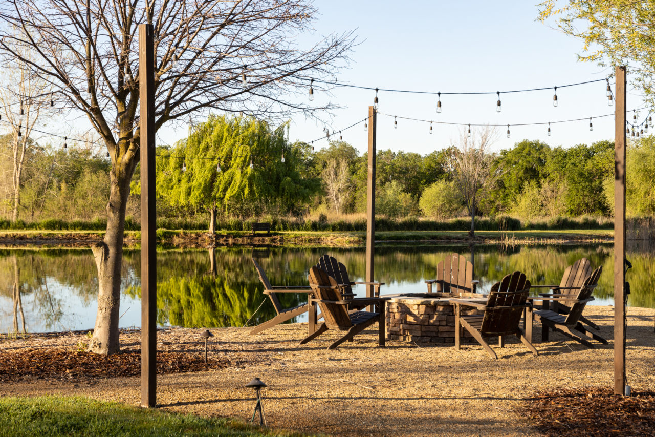 A view of the lake.