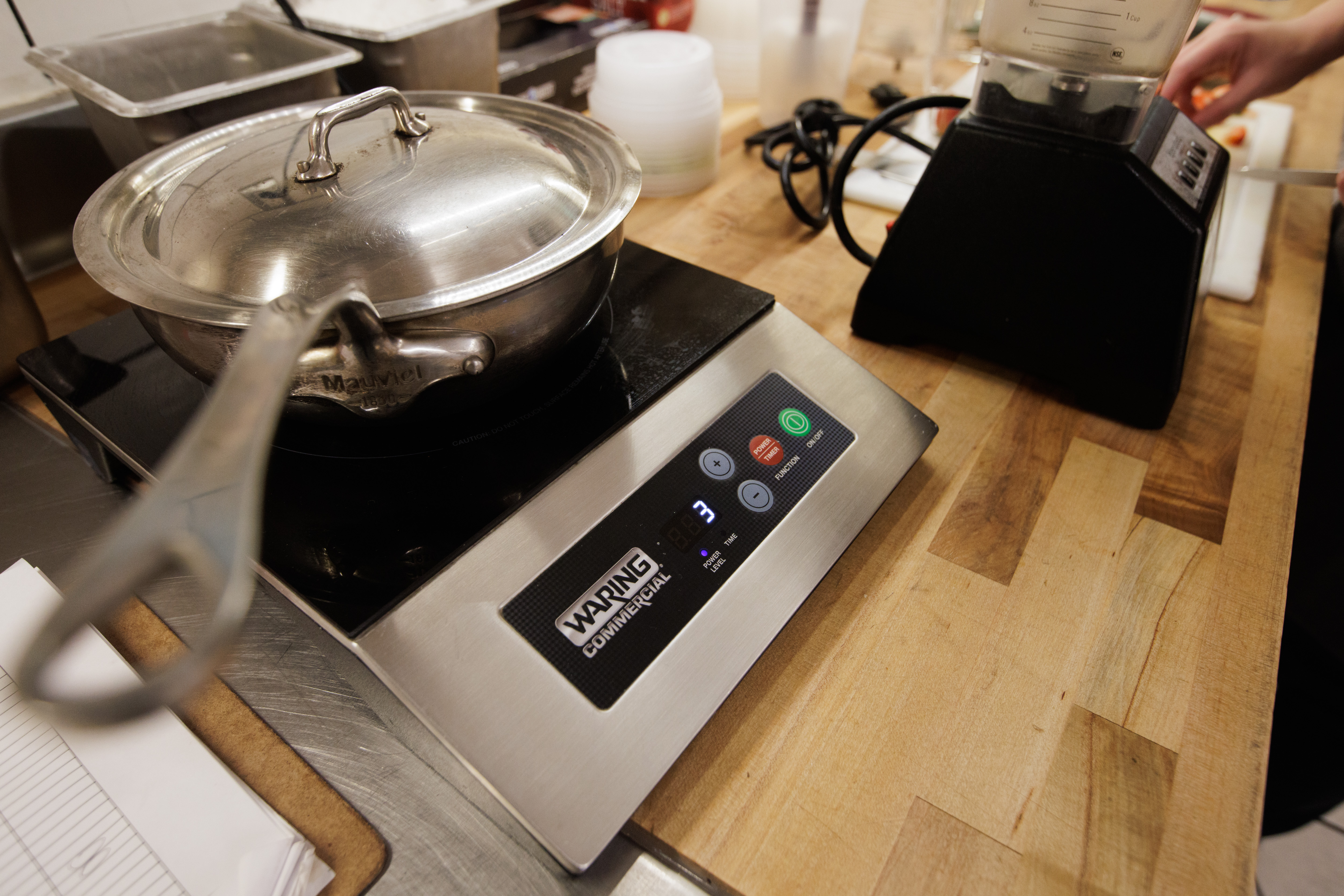 A small induction cooktop 