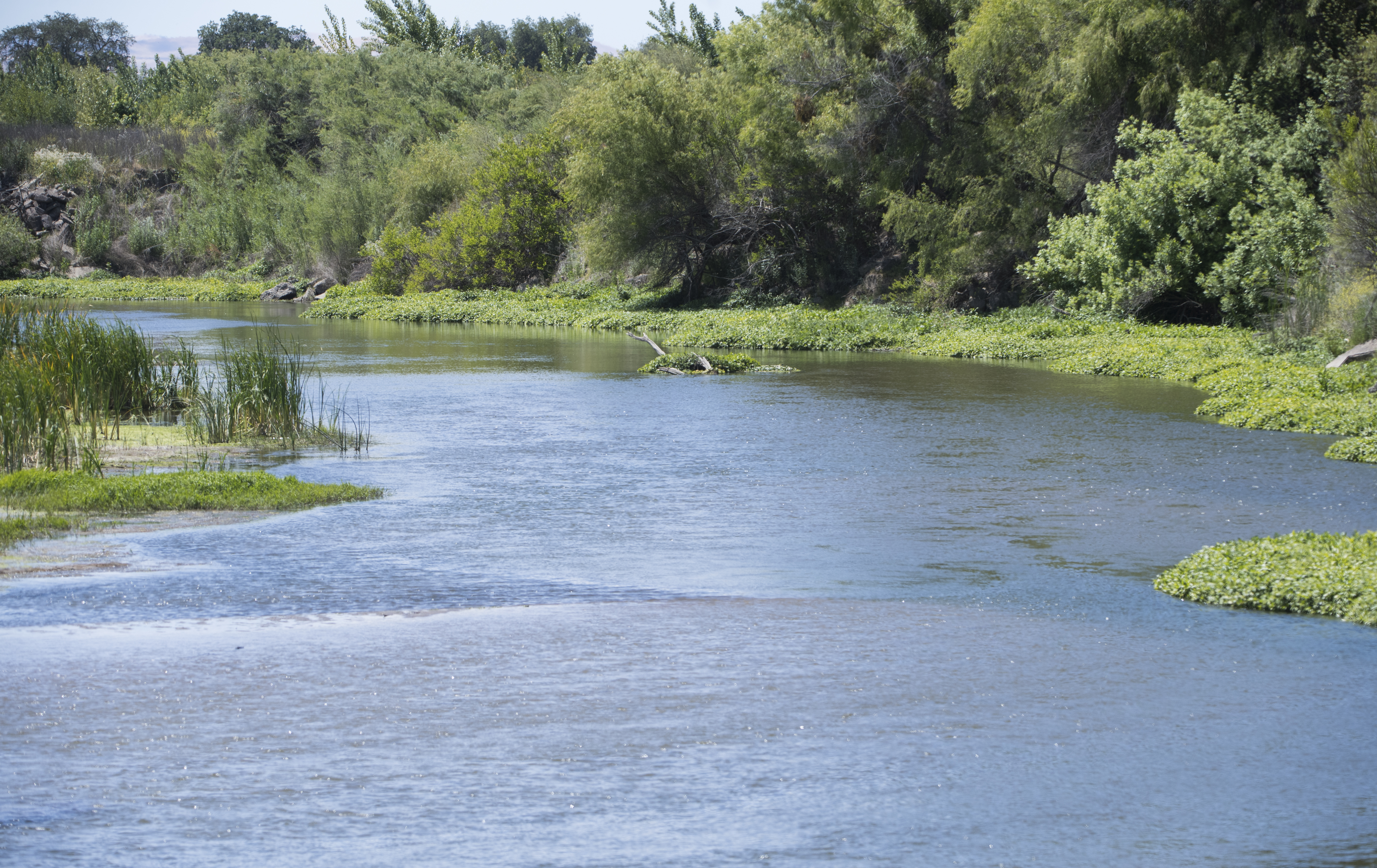 The San Joaquin River flows past the Dos Rios Ranch