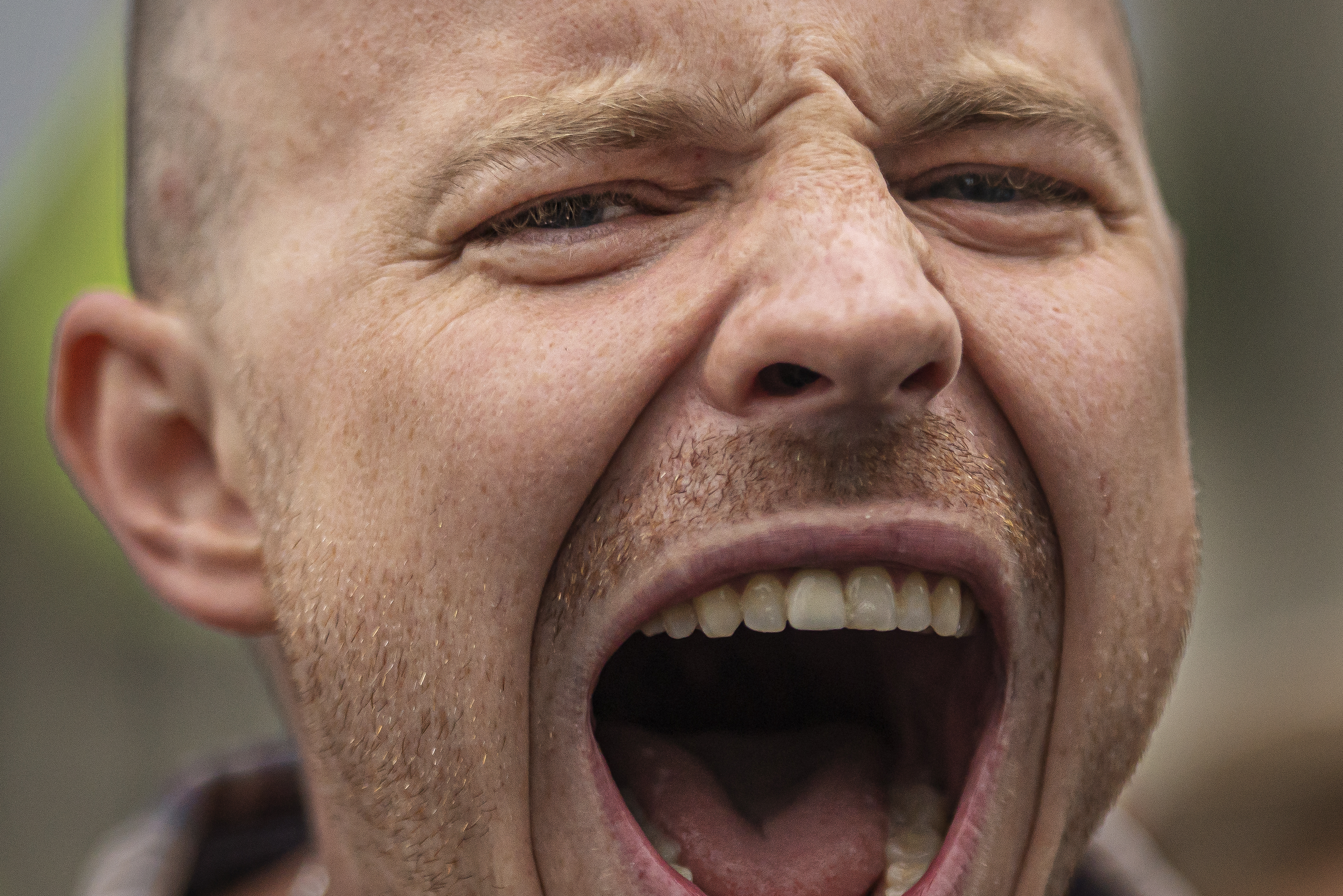 An anti-abortion activist, who declined to be identified, chants during a rally in front of the Supreme Court on June 23, 2022 in Washington, DC. (Photo by Nathan Howard/Getty Images)