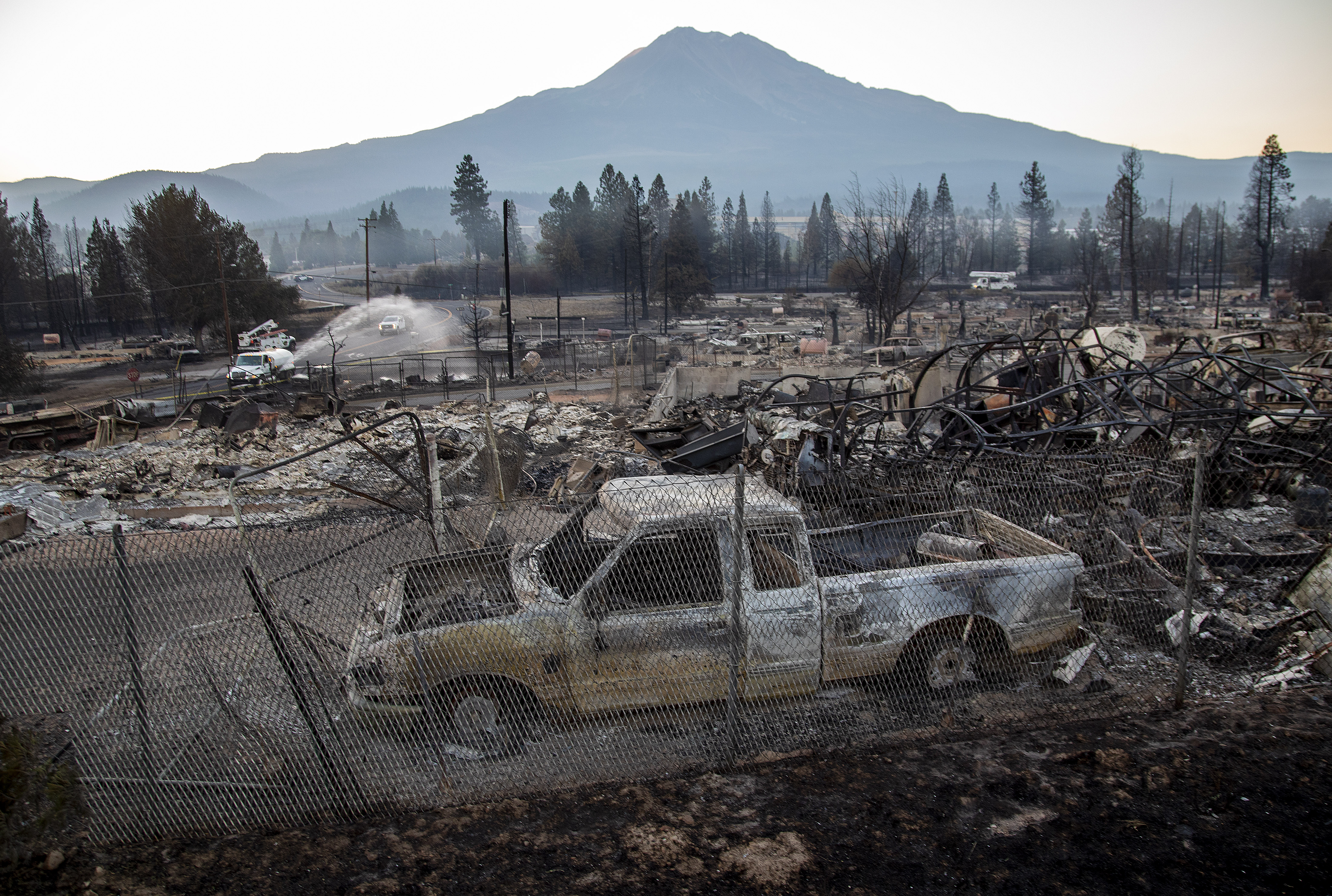 WEED, CALIFORNIA - SEPTEMBER 4: The historically-Black Lincoln Heights neighborhood of Weed, Calif., sits in ruins, Sunday, Sep. 4, 2022, two days after it was largely destroyed in the Mill Fire. (Karl Mondon/Bay Area News Group)