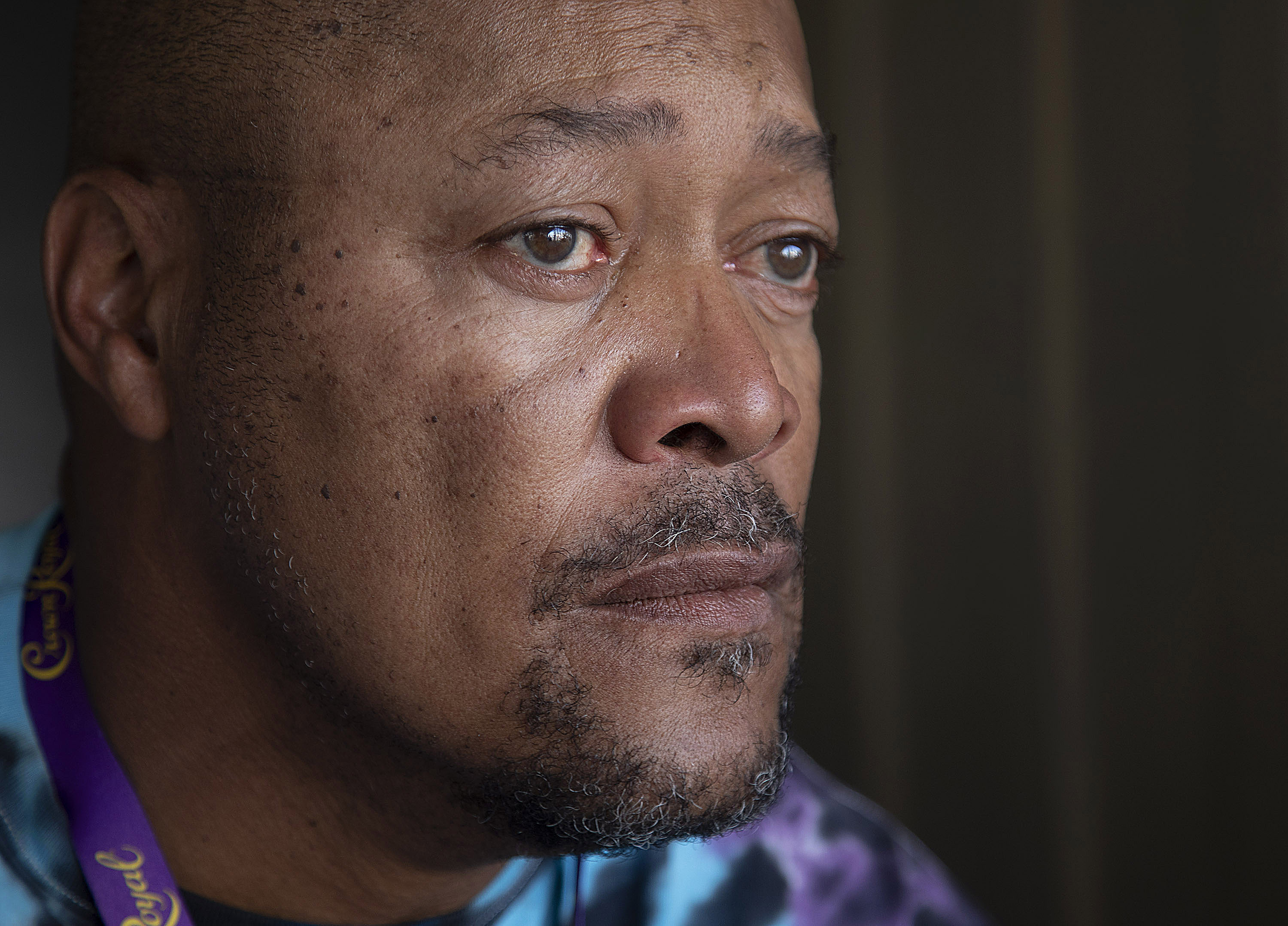 WEED, CALIFORNIA - SEPTEMBER 4: Rev. Alonzono Greene, pastor of the Mount Shasta Baptist Church, prepares for the challenge of ministering to his church in the devastated Lincoln Heights neighborhood of Weed, Calif., Sunday, Sep. 4, 2022. (Karl Mondon/Bay Area News Group)