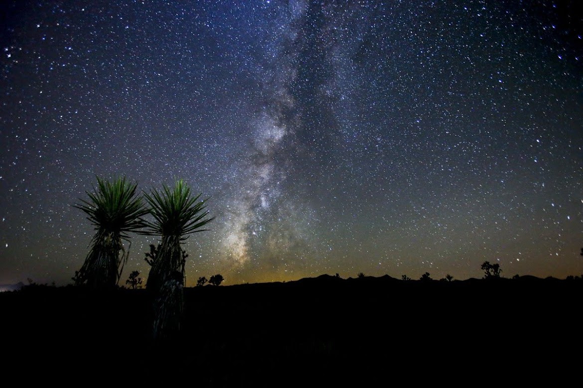 The dark night sky over Southern Nevada near Spirit Mountain, where President Biden said Wednesday Nov. 30, 2022 he will establish a new national monument. (Photo Justin McAffee, Honor Avi Kwa Ame coalition)