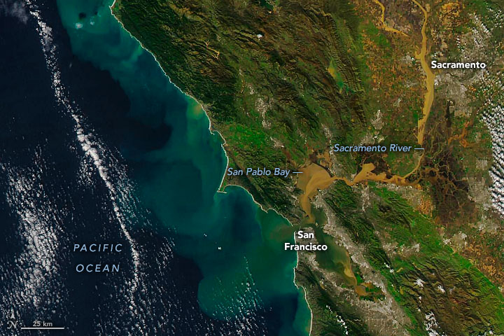 Bay Area as seen from NASA's Aqua satellite. (NASA)