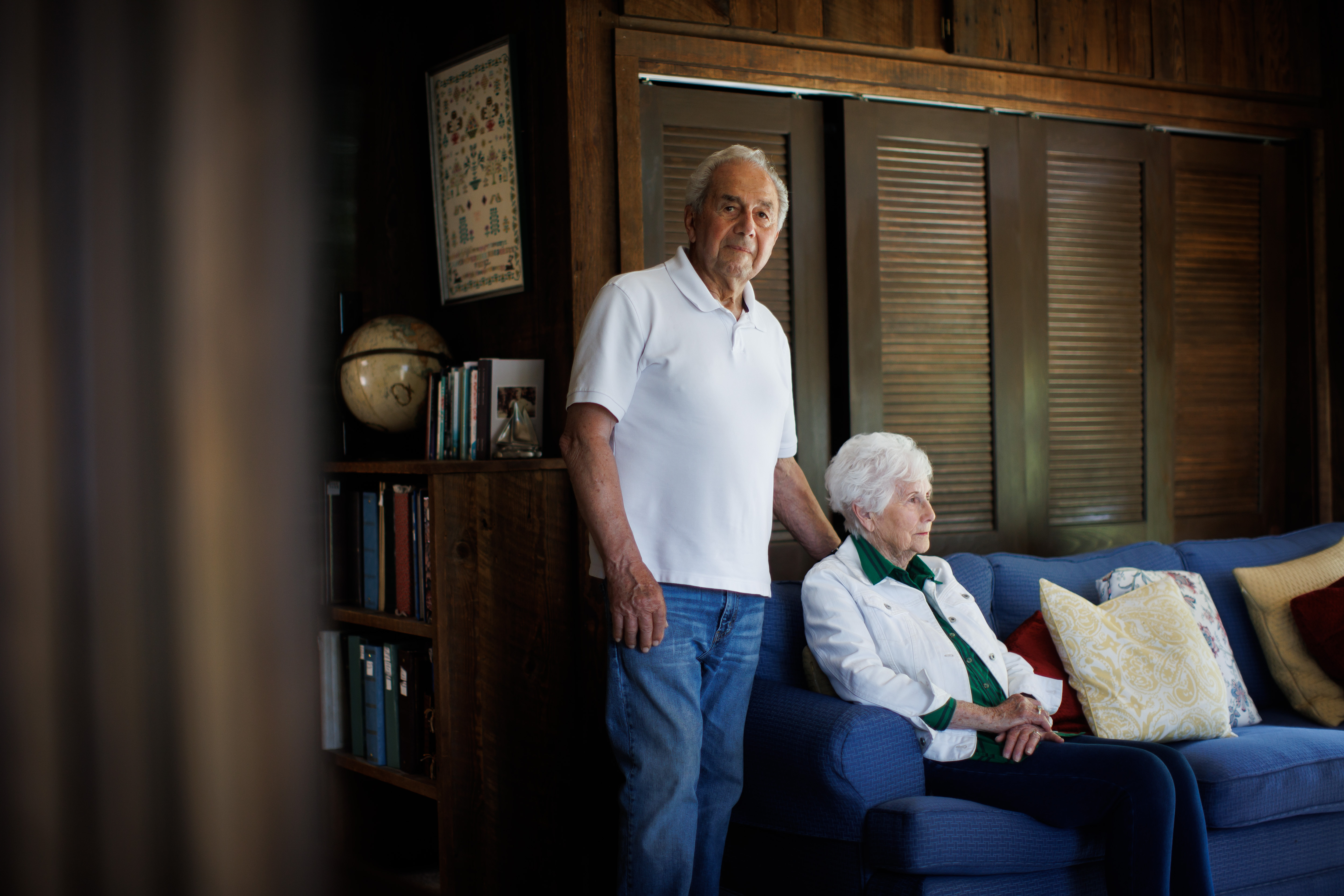 Margaret and Tony Ciraulo of Saratoga, who lost power for more than two weeks in March and April, at their Saratoga home on April 28, 2023. The Ciraulos, who live in the Santa Cruz Mountains off Highway 9, had to buy a new generator when their old one broke down amid an outage. (Dai Sugano/Bay Area News Group)