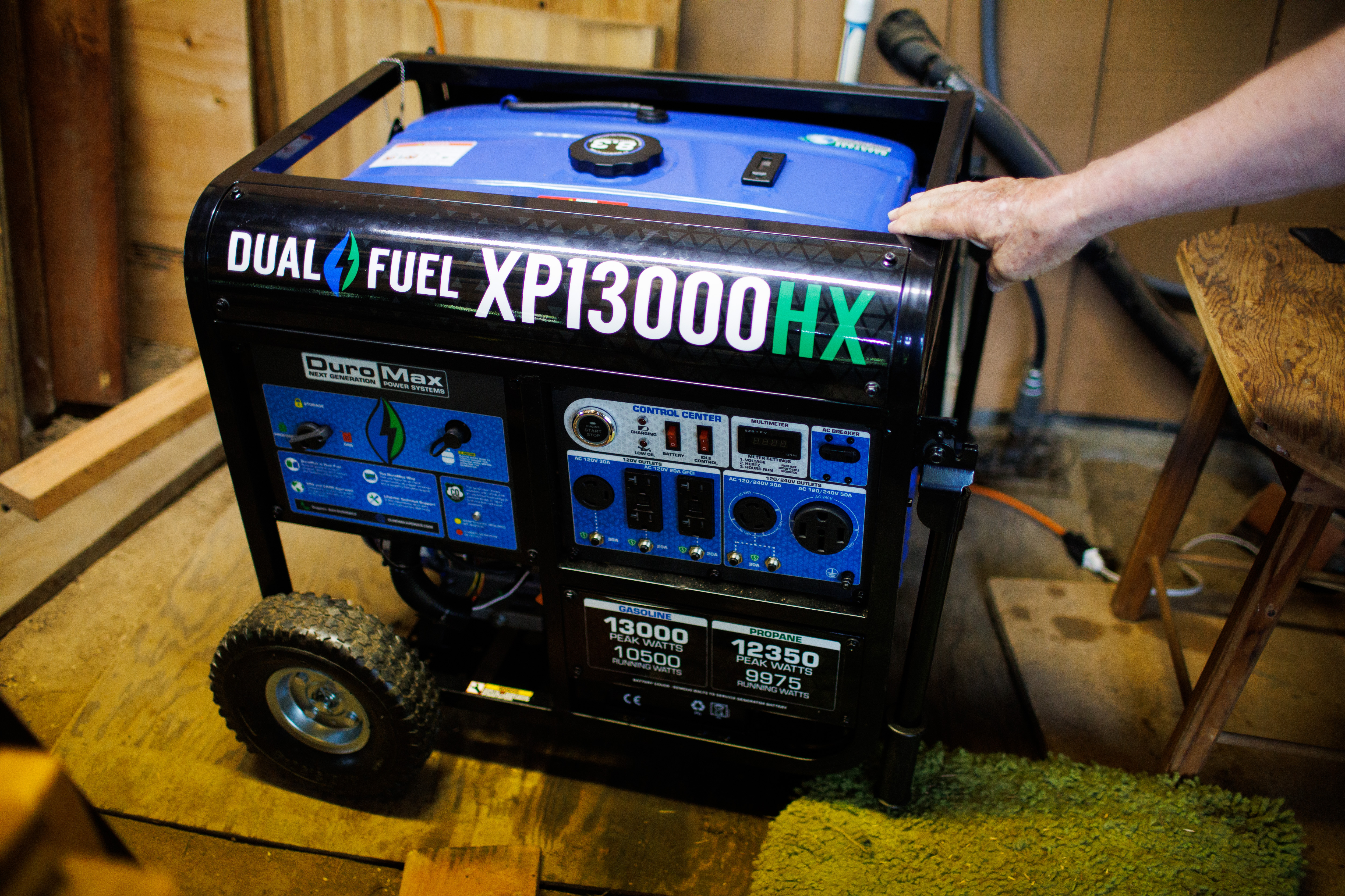 The Ciraulos, who live in the Santa Cruz Mountains off Highway 9, had to buy a new generator when their old one broke down amid an outage. (Dai Sugano/Bay Area News Group)