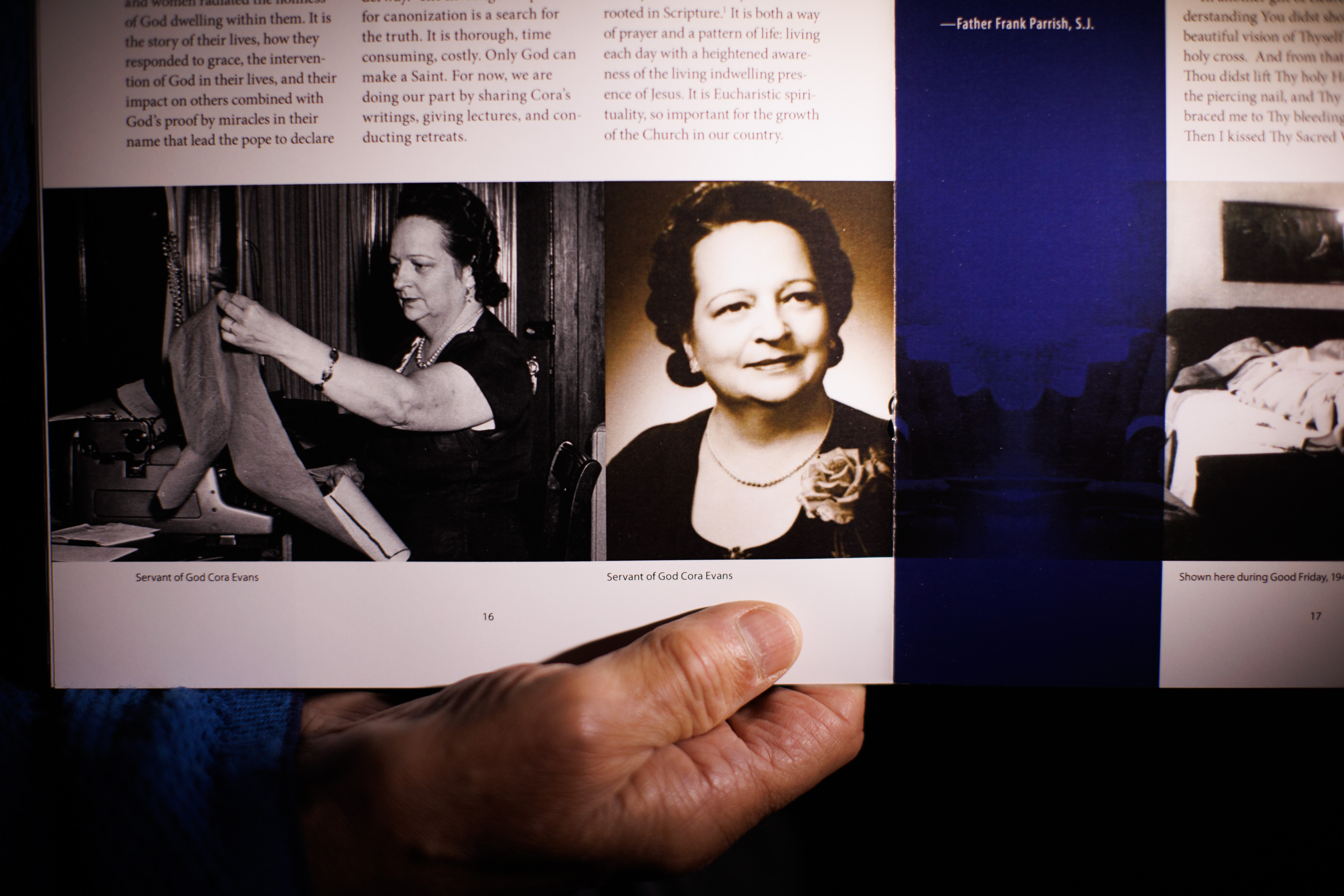 Cora Evans is featured in a pamphlet created by The Mystical Humanity of Christ, a Catholic non-profit organization based at Sacred Heart Parish in Saratoga. (Dai Sugano/Bay Area News Group)