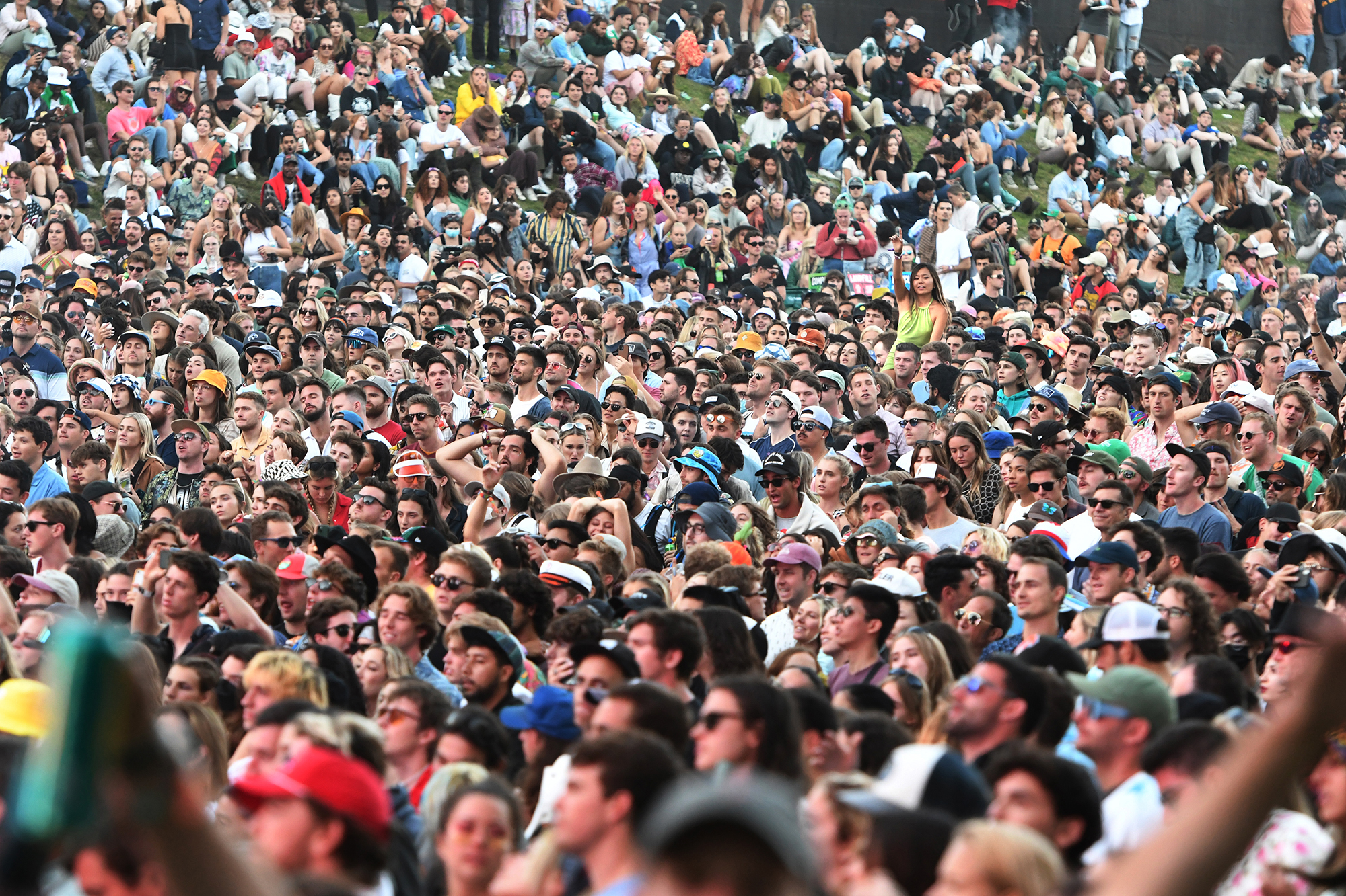 A sea of people attend a music festival in San Francisco. (Chris Riley/Times-Herald)