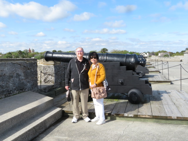 Cupertino resident Keith Moe and San Jose's Olga DeTorres' recent trip to St. Aug.ine Florida included a stop at the 17th-century Castillo de San Marcos. (Courtesy Keith Moe)