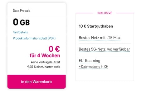 Telekom Data Prepaid Datentarife Ab 4 95 Mit Lte Max Und 5g