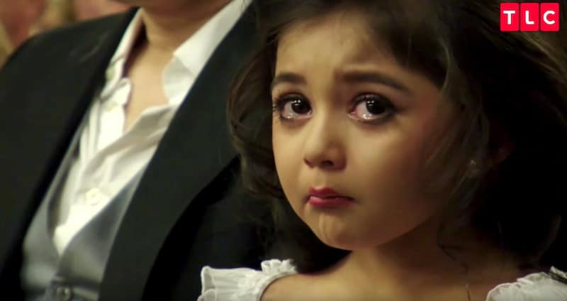 A girl crying in Season 7 of Toddlers & Tiaras on TLC