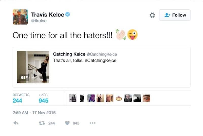 Travis Kelce tweet