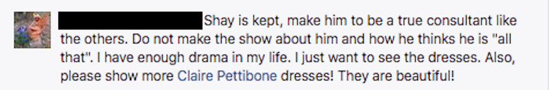 Say Yes to the Dress comment