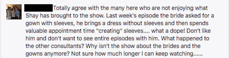 Say Yes to the Dress comment