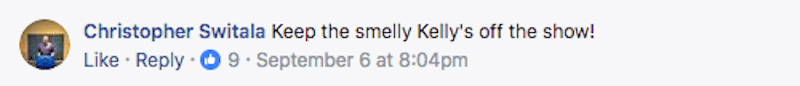 Comment on Bering Sea Gold Facebook page