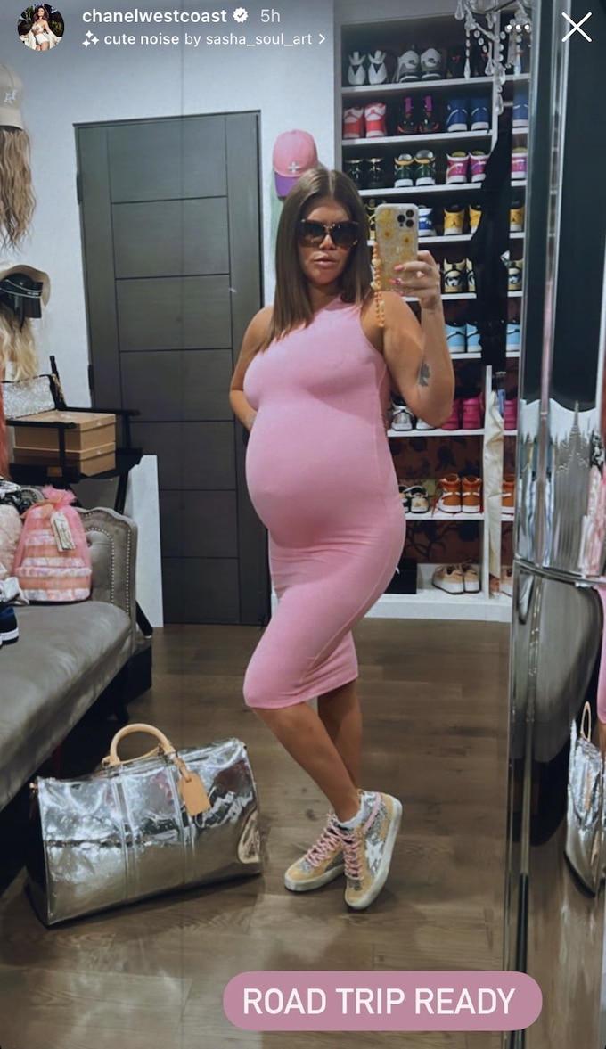 Chanel West Coast In Bodycon Dress Shows Off Giant Baby Bump
