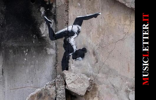 Un'opera di Banksy a Borodyanka