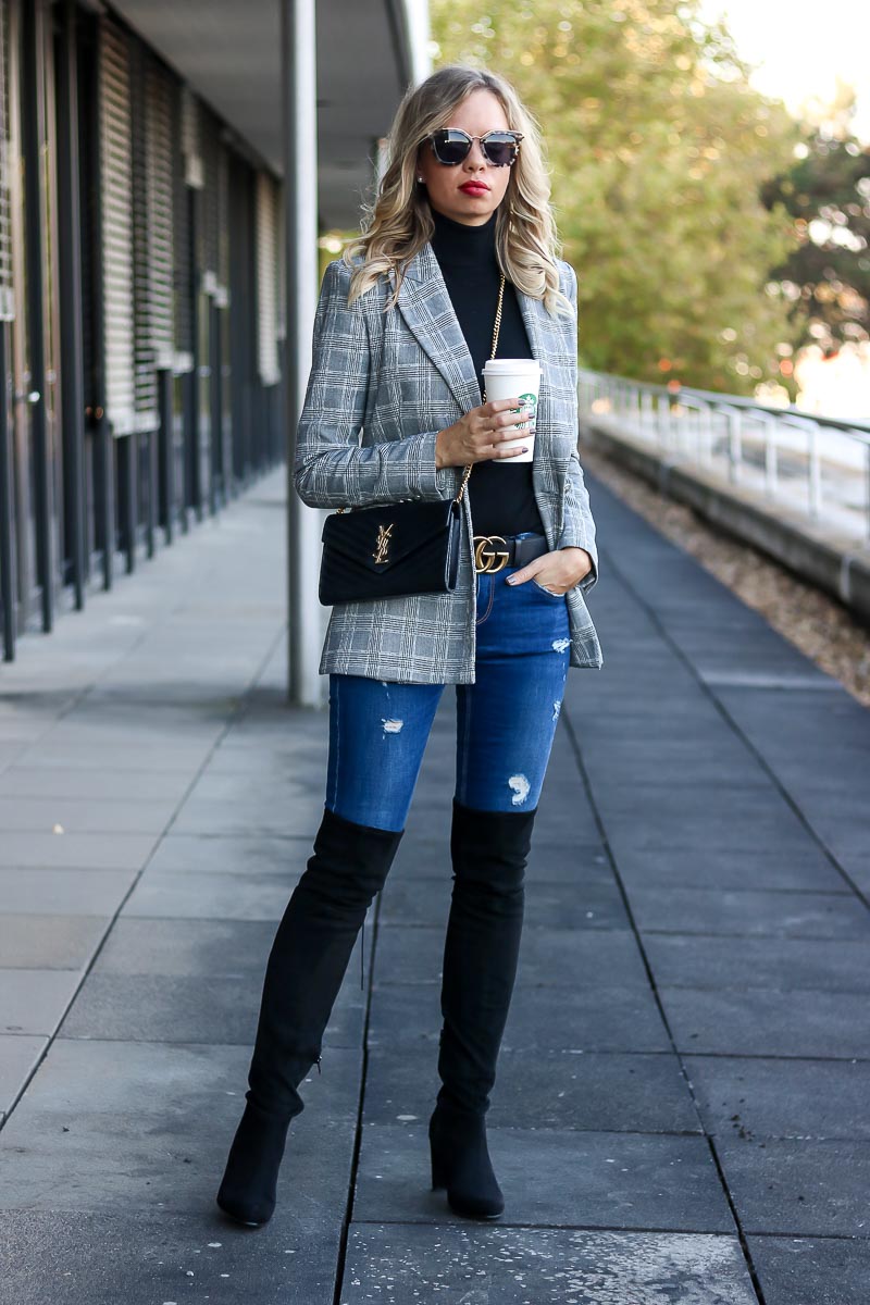 Outfit Overknee Season My Favorite Glencheck Trend Pieces