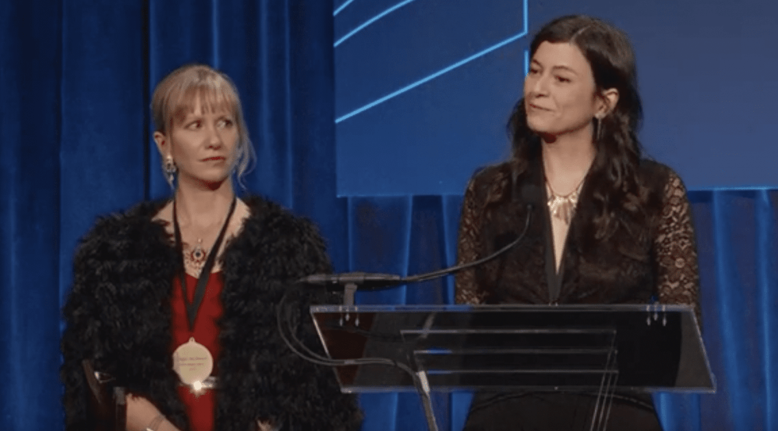 Samanta Schweblin and Megan McDowell accept 2022 National Book Award for Translated Literature for Seven Empty Houses